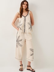 Monsoon Hope Leaf Embroidered Cami Top - Image 2 of 6