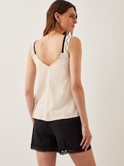 Monsoon Hope Leaf Embroidered Cami Top - Image 3 of 6