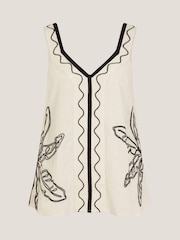 Monsoon Hope Leaf Embroidered Cami Top - Image 6 of 6