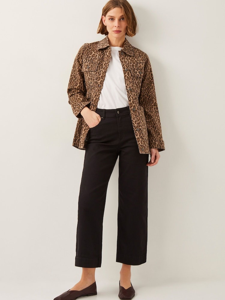 Monsoon Hallie Regular Crop Wide Leg Jeans - Imagen 1 de 5