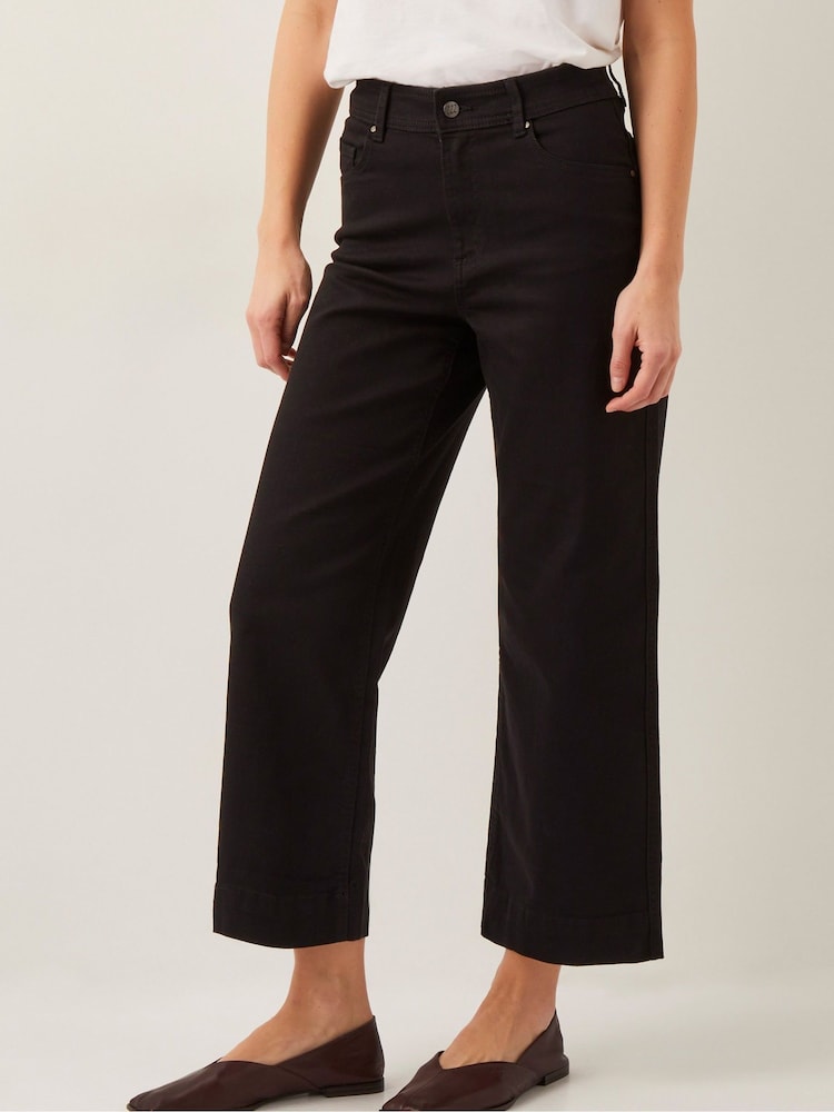 Monsoon Hallie Regular Crop Wide Leg Jeans - Imagen 2 de 5
