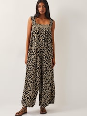 Monsoon Black Ania Geometric Print Jumpsuit - Image 1 of 5