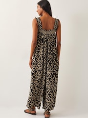 Monsoon Black Ania Geometric Print Jumpsuit - Image 3 of 5