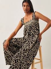 Monsoon Black Ania Geometric Print Jumpsuit - Image 4 of 5