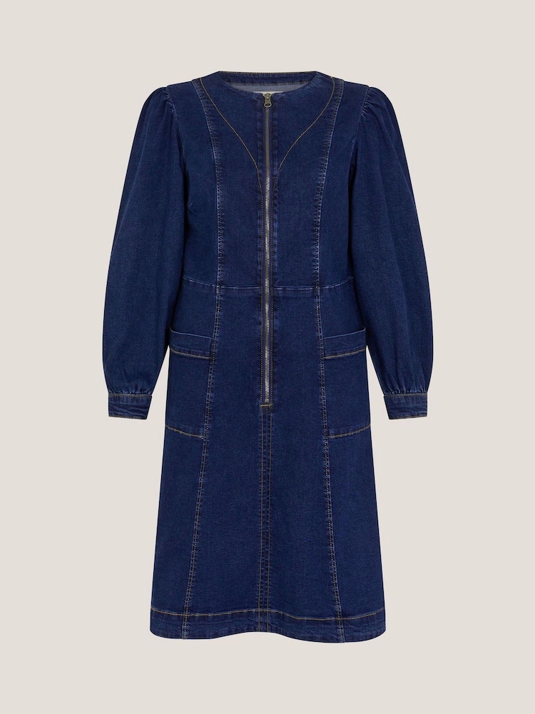 Monsoon Katlyn Zip Denim Mini Dress - Imagen 5 de 5 Monsoon Katlyn Zip Denim Mini Dress - Imagen 5 de 5