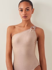 Monsoon Gold Kimi Glitter One-Shoulder Swimsuit - Image 3 of 4