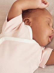 MORI Pink Supersoft Short Sleeve Kimono Bodysuit - Image 1 of 3