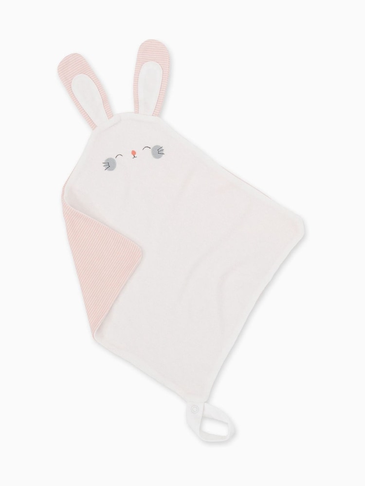 MORI Pink Bunny Cotton & Bamboo viscose Baby Comforter - Image 1 of 2