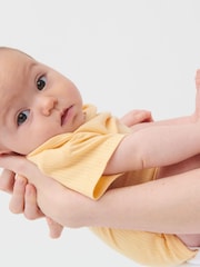 MORI Ecru Soft Stretch Viscose Cotton Blend Short Sleeve Bodysuit - Image 3 of 4