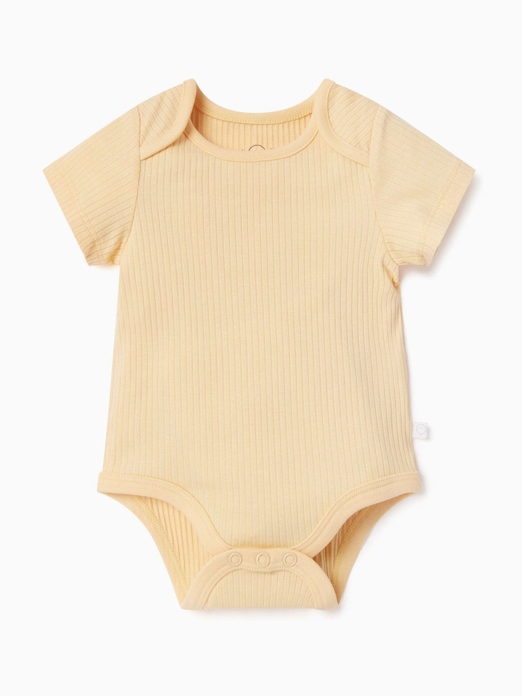 MORI Ecru Soft Stretch Viscose Cotton Blend Short Sleeve Bodysuit - Image 4 of 4