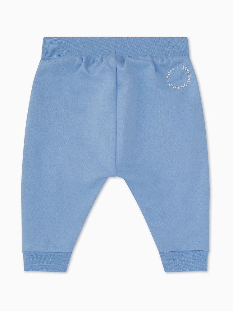 MORI Blue 100% Organic Cotton Comfy Joggers - Image 6 of 6 MORI Blue 100% Organic Cotton Comfy Joggers - Image 6 of 6