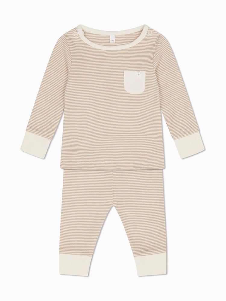 MORI Neutral Cotton & Bamboo viscose Long Sleeve Pyjamas - Image 1 of 1