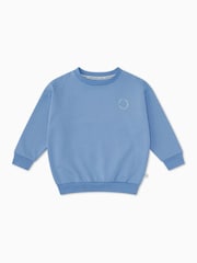 Azul - MORI Cotton Comfy Baggy Sweatshirt - Imagen 5 de 8