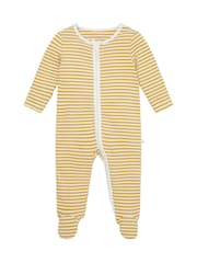 MORI Ribbed Stretch Organic Cotton & Bamboo 2 Way Zip Sleepsuit - Image 3 of 5