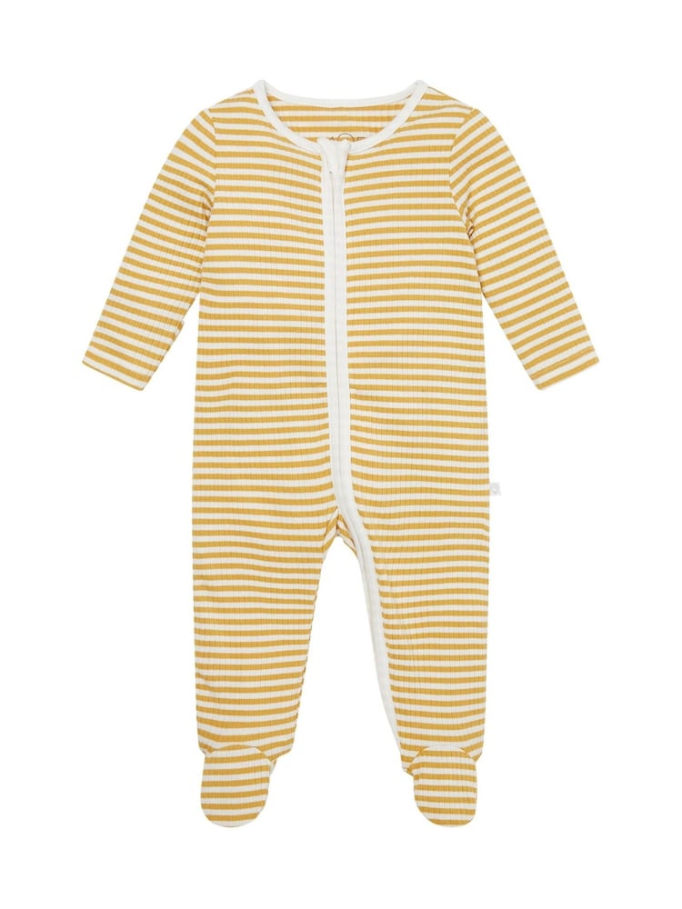 MORI Ribbed Stretch Supersoft 2 Way Zip Sleepsuit - Image 3 of 5