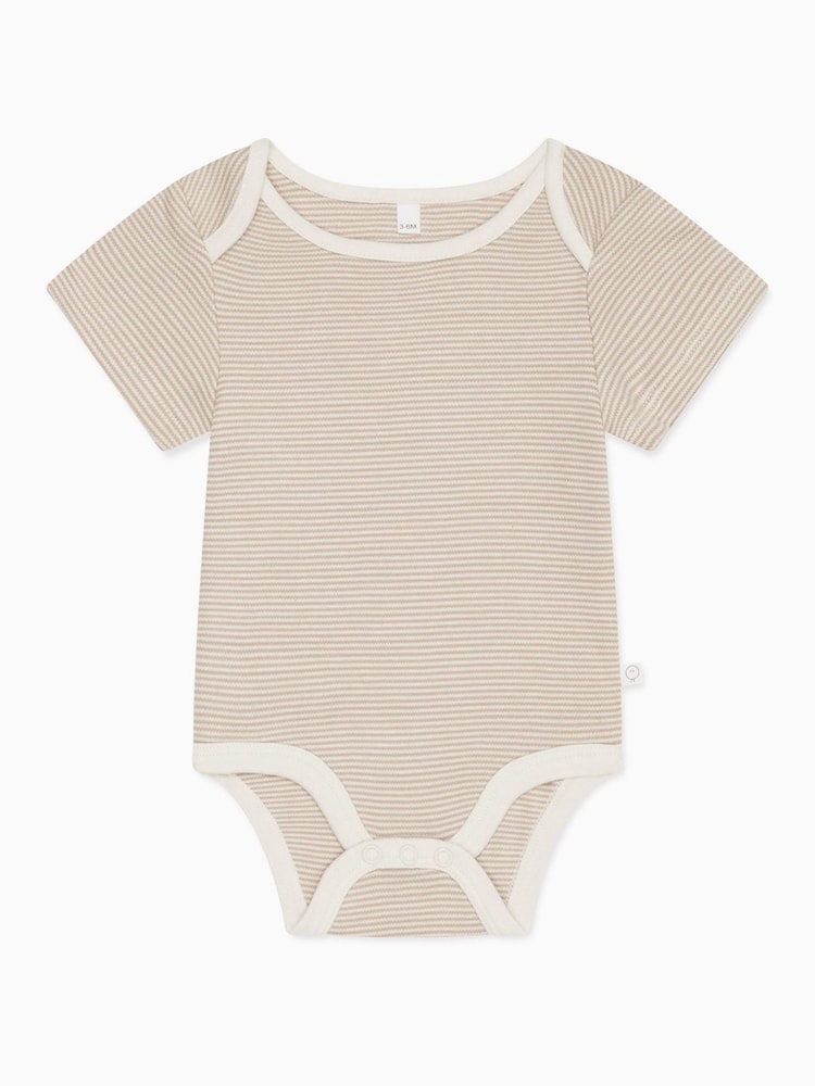 MORI Natural Cotton & Bamboo Viscose Short Sleeve Bodysuit - Image 1 of 1