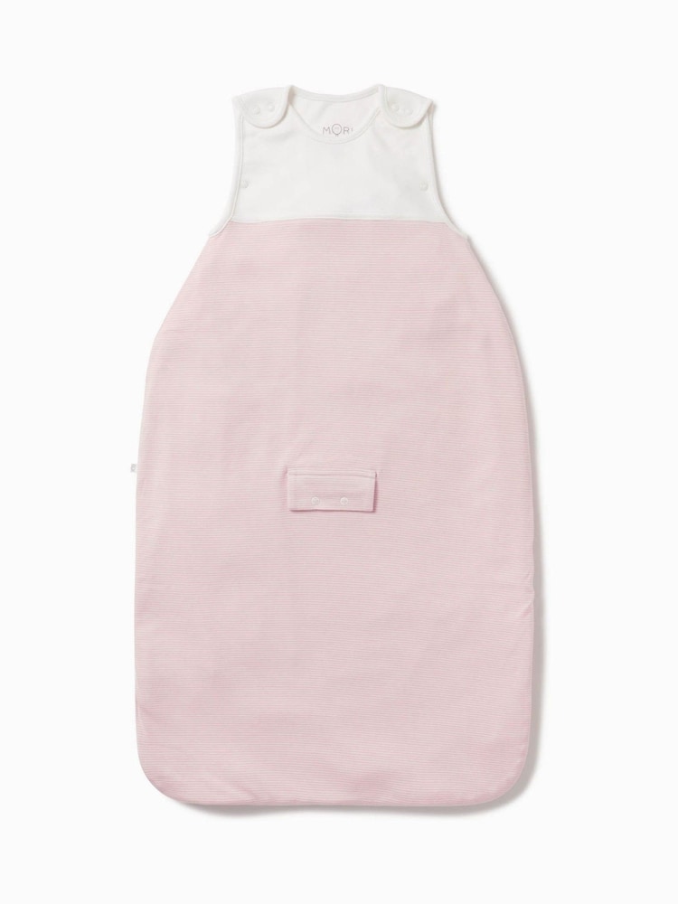 MORI Pink Cotton Blend 0.5 Tog Travel Sleeping Bag - Image 1 of 3