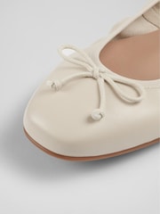 LK Bennett Natural Trilly Leather Ballet Pumps - Image 4 of 4