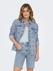 ONLY Blue Oversied Denim Jacket - Image 2 of 8