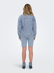 ONLY Blue Oversied Denim Jacket - Image 3 of 8