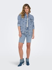 ONLY Blue Oversied Denim Jacket - Image 4 of 8