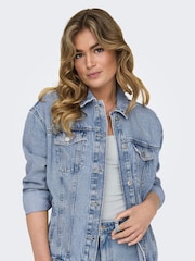 ONLY Blue Oversied Denim Jacket - Image 5 of 8