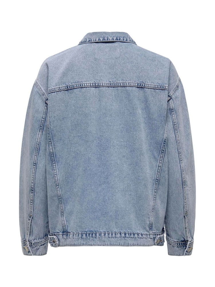 ONLY Blue Oversied Denim Jacket - Image 8 of 8