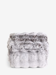 Clarke and Clarke Grey Bubble Faux Fur Throw - Image 1 of 1