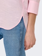ONLY Pink Cotton Loose Fit Long Sleeve Shirt - Image 5 of 7