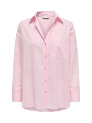 ONLY Pink Cotton Loose Fit Long Sleeve Shirt - Image 6 of 7