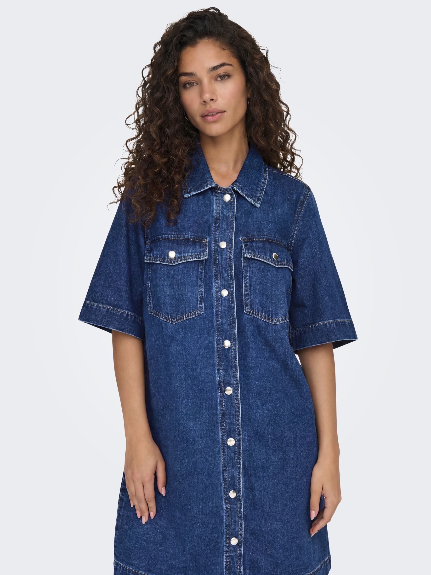 denim t shirt dress Light Washed T-Shirt Midi Medium If between sizes Denim Shirt Dress by Tibi
