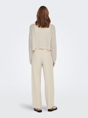 ONLY White Long Sleeved Crochet Knit Open Cardigan - Image 4 of 8