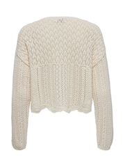 ONLY White Long Sleeved Crochet Knit Open Cardigan - Image 8 of 8