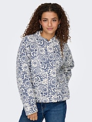ONLY Blue Tile Pattern Quilted Jacket - Image 3 of 8