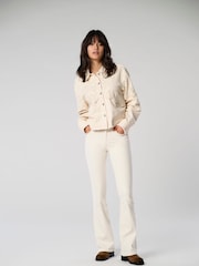 ONLY Natural Blush Mid Waist Flared Jeans With Super Stretch - Image 1 of 8