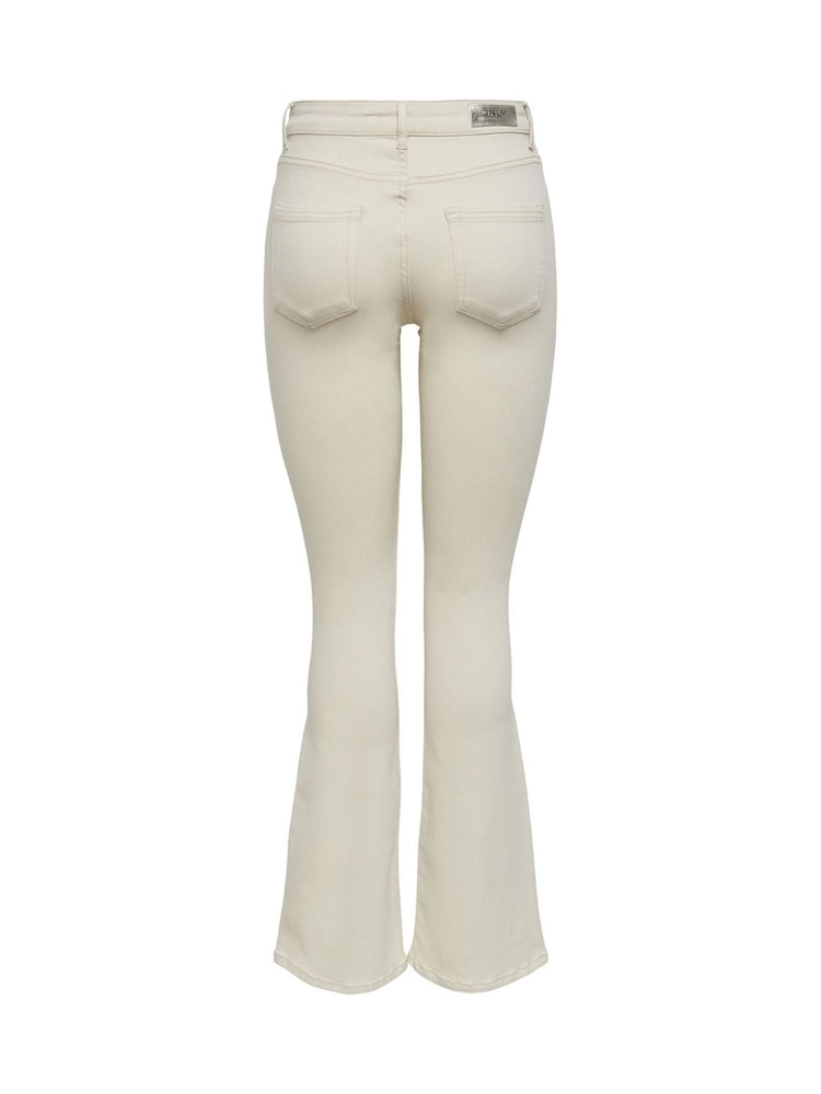 ONLY Natural Blush Mid Waist Flared Jeans With Super Stretch - Image 8 of 8