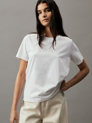 Calvin Klein White Soft 100% Cotton T-Shirt - Image 1 of 4