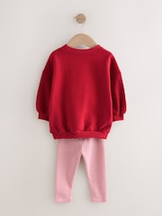 Red Christmas Characters Sweatshirt & Leggings Set (3mths-7yrs) - Image 6 of 8