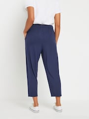 Yours Curve Blue Cropped Hareem Trousers - Image 3 of 5