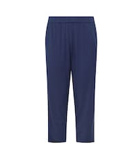 Yours Curve Blue Cropped Hareem Trousers - Image 5 of 5