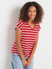 M&Co Blue V-Neck Grown On Sleeve T-Shirts 3 Pack - Image 2 of 5