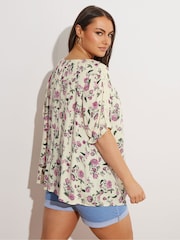 Yours Curve Natural Crochet Boho Top - Image 5 of 5