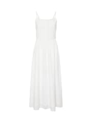PixieGirl Petite White Broderie Button Front 100% Cotton Dress - Image 6 of 6