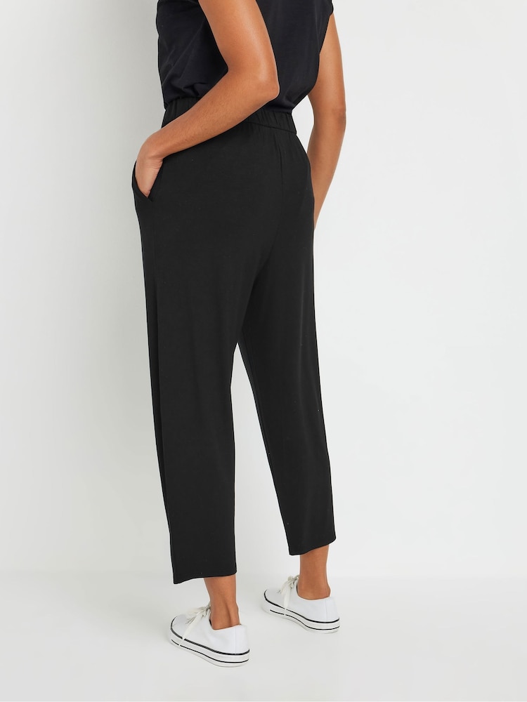 Yours Curve Black Cropped Hareem Trousers - Image 2 of 5