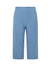PixieGirl Petite Blue Acid Wash Cropped 100% Cotton Trousers - Image 5 of 5