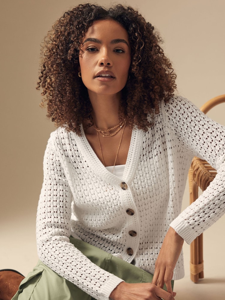 M&Co Button Down Crochet Cardigan - Imagen 5 de 5 M&Co Button Down Crochet Cardigan - Imagen 5 de 5