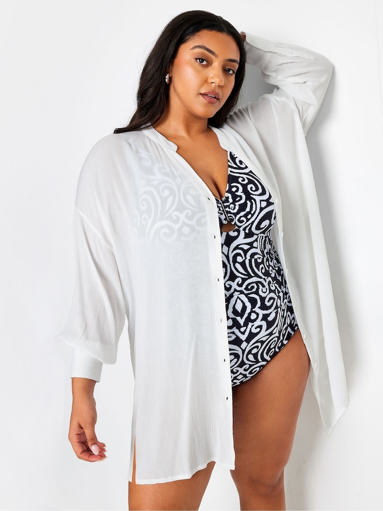 Camisa de playa con botones de Yours Curve - Imagen 1 de 5 Camisa de playa con botones de Yours Curve - Imagen 1 de 5