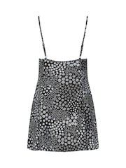 M&Co Blue Floral Print Patchwork Swimdress - Image 7 of 7