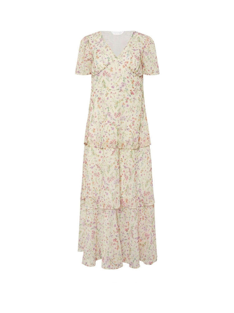 PixieGirl Petite Natural Ditsy Maxi Dress - Image 5 of 5