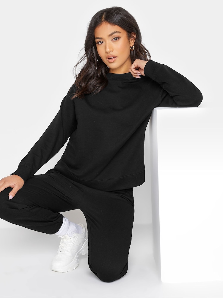 PixieGirl Petite Black Crew Neck Sweatshirt - Image 1 of 4